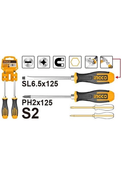 Endüstriyel 2li Darbeli Tornavida Seti HSGT680208