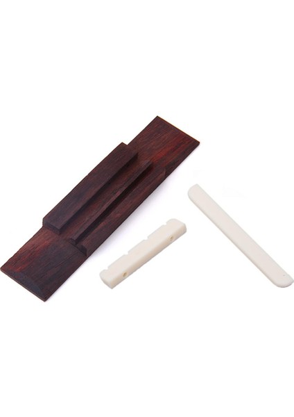 4 Sting Rosewood Köprüsü ve Fındık ve Eyer Seti Ukulele Gitar Parçaları Aksesuar (Yurt Dışından)