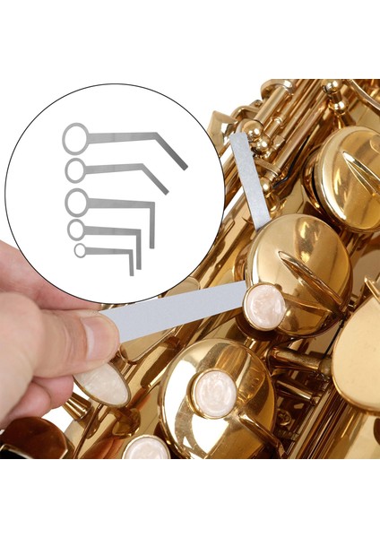 5 Pcs Alto / Soprano / Tenor Saksafon Piccolo İçin Paslanmaz Çelik Saksafon Onarım Kiti (Yurt Dışından) modelleri