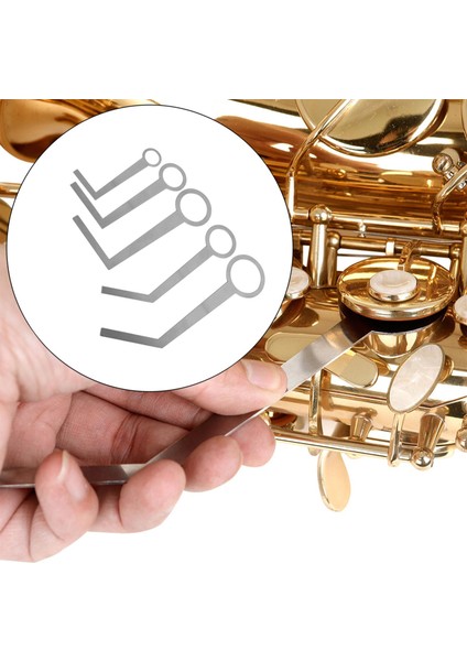 5 Pcs Alto / Soprano / Tenor Saksafon Piccolo İçin Paslanmaz Çelik Saksafon Onarım Kiti (Yurt Dışından) fırsatları