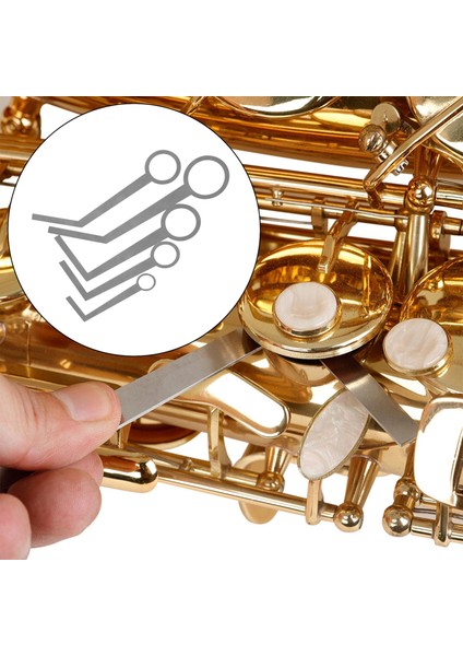 5 Pcs Alto / Soprano / Tenor Saksafon Piccolo İçin Paslanmaz Çelik Saksafon Onarım Kiti (Yurt Dışından) indirimleri