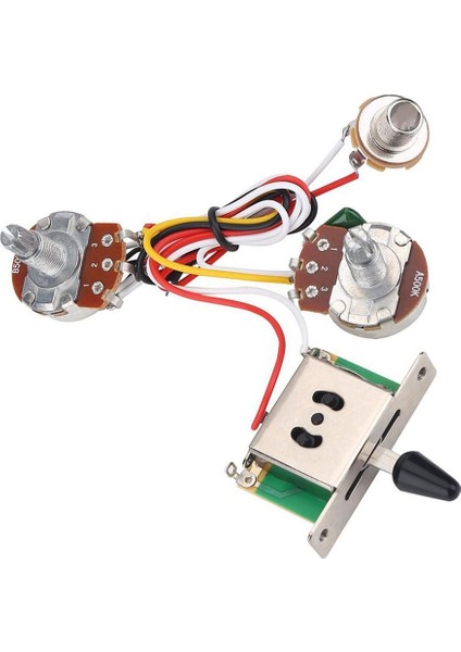 Elektrikli Gitar Parçaları Kablo Demir Kamış Kiti 3 Yol Değişimi Anahtarı 500K Saksılar 1T1V (Yurt Dışından) fırsatları