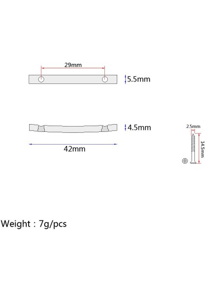 String Tutucu Çubukları Tremolo Sistemleri İçin Gerilim Çubukları Elektro Gitar 42 mm. (Yurt Dışından)