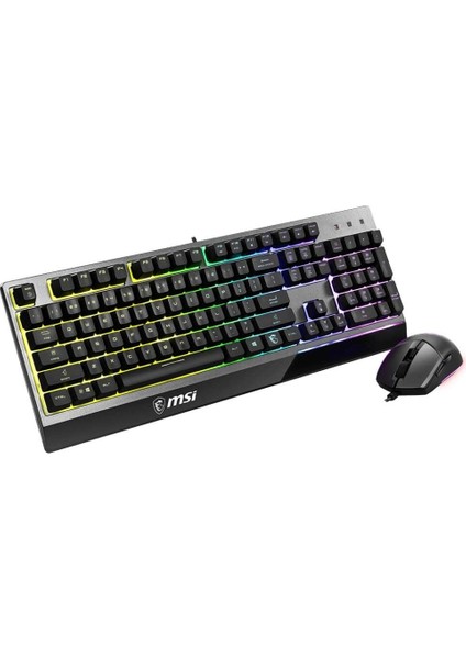 Msı Gg Vigor GK30 Combo Tr Gaming Klavye & Mouse, Rgb LED Aydinlatma, USB Baglanti, Suya Dayanıklı