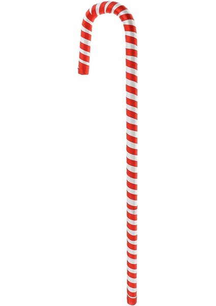 Plastik Şeker Kamışı Açık Hava Süsleme 50 cm (Yurt Dışından)