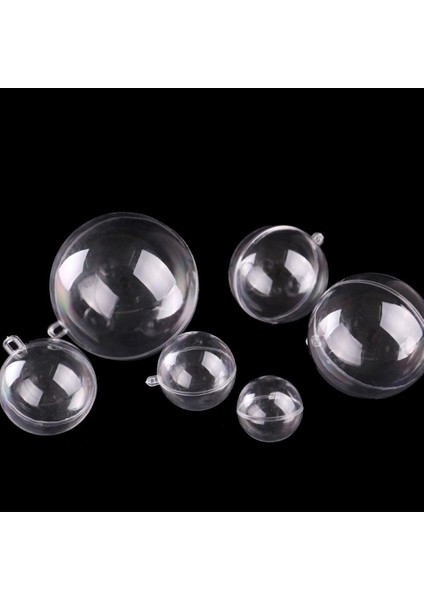10X Clear Ball Baubles Küre Doldurabilen Noel Ağacı Süsü 40MM (Yurt Dışından)
