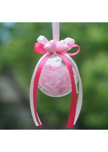 10X Clear Ball Baubles Küre Doldurabilen Noel Ağacı Süsü 40MM (Yurt Dışından)