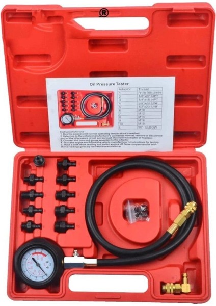 Tools Oto Yağ Basıncı Basınç Test Cihazı Seti NTA1063 (13 Parça)