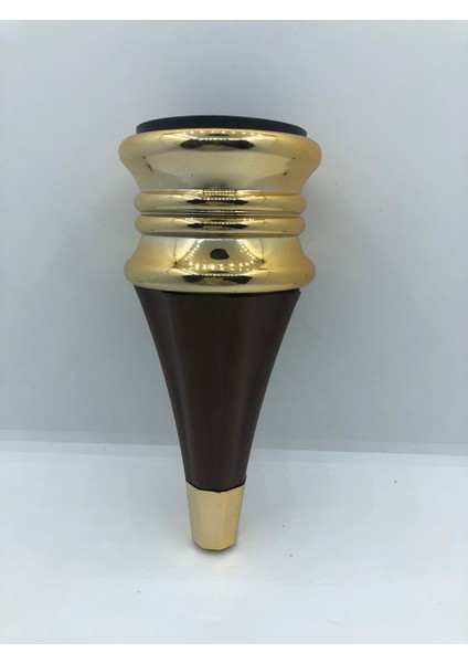 Dekoratif, 17 cm Ceviz-Gold Plastik Ünite,koltuk,mobilya Ayağı (4 Adet)