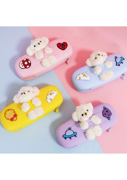 Çok Bölmeli Büyük Kapasiteli Kalem Kutusu - Mor (Yurt Dışından) fiyatları