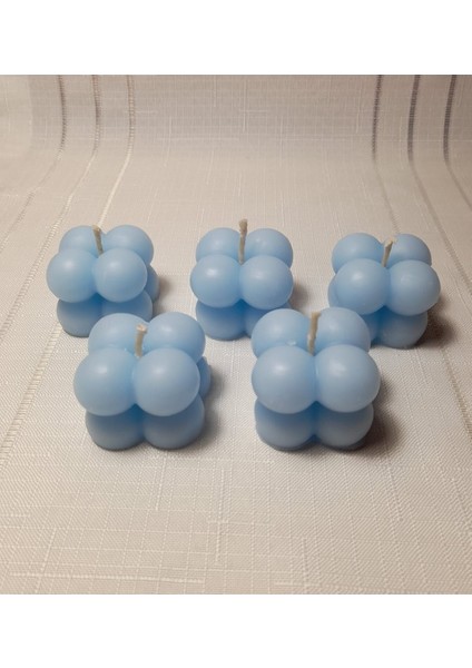 Özel Günlere Kına Nişan Düğün 25 Adet Özel Mini Bubble Mum Nikah Nişan Kına Hediyelik Mavi