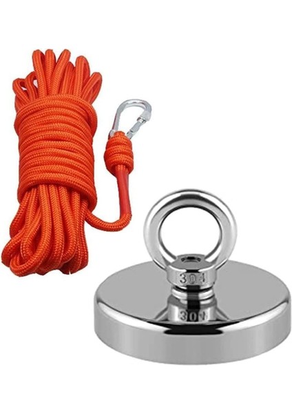 50 kg D48 Magnet Fishing 20M Halatlı Neodyum Pot Mıknatıs Seti