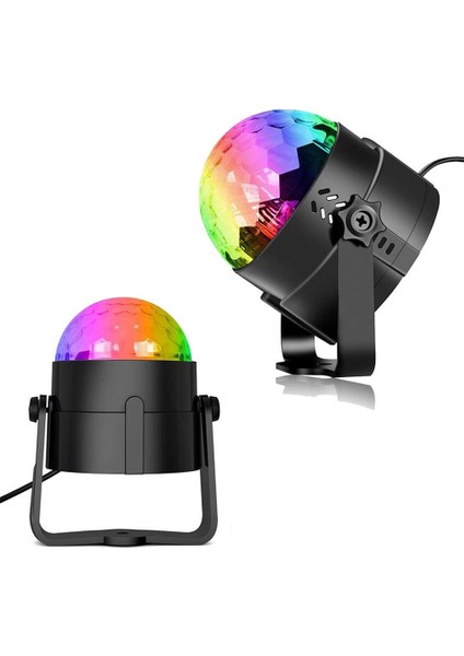LED Disco Topu Sese Duyarlı Küre Disko Topu Renkli Işıklı Lazer