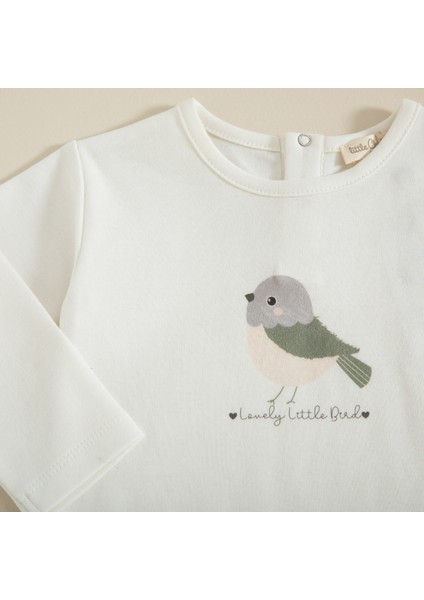 Love The Green Baskılı Ttshirt Ekru modelleri