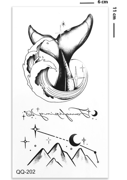 Balina Kuyruğu Minimal Geçici Dövme fiyatları