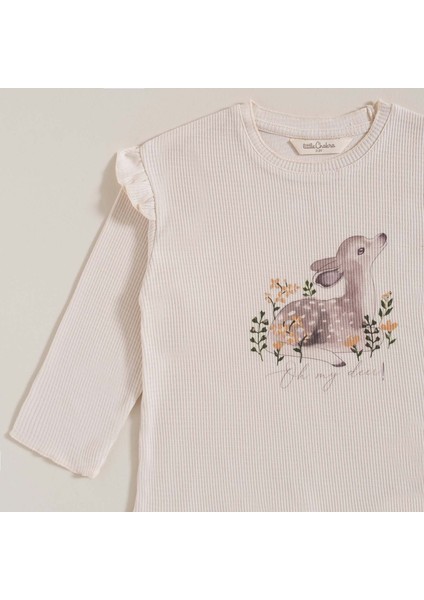 Forest Baskılı Tshirt Bej fiyatları