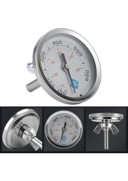 Ocak Barbekü Fırın Termometresi Izgara Kızartma Şefi Sıcaklık Gösterge Çift Ölç (Yurt Dışından) modelleri