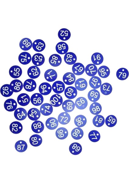 100X Protable Numarası Tag Numarası 1-100 Otel Depo Yurdu Tuşları Için Mavi + Beyaz Kelime (Yurt Dışından) indirimleri
