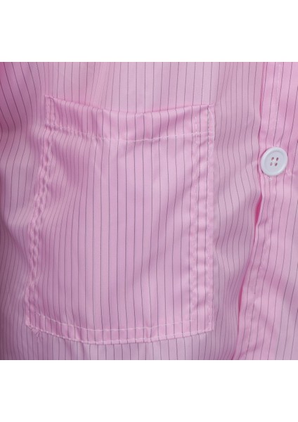 Stripe Antistatik Takım Elbise Toz Geçirmez Ceket Laboratuvar Koruyucu Giysiler Pembe (Yurt Dışından) fırsatları