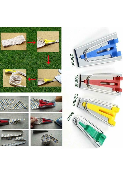 Önyargı Bant Maker Kitleri Tüm 5 Boyutlar 6mm 9mm 12MM 18MM 25MM Bağlayıcı Klipler Ahl Quilter ' (Yurt Dışından) fiyatları