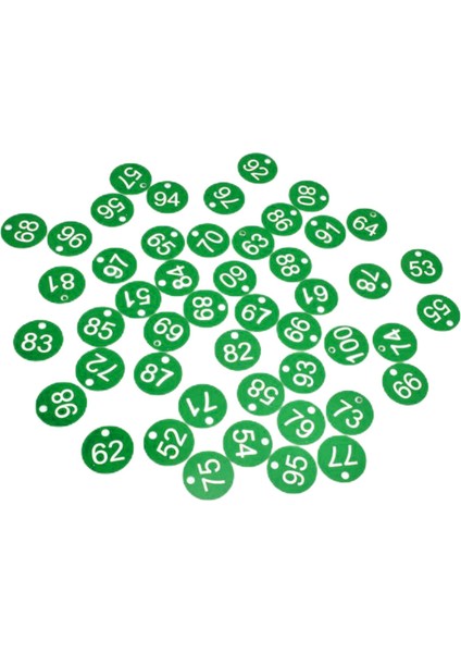 100X Protable Numarası Tag Numarası 1-100 Otel Depo Yurdu Tuşları Yeşil (Yurt Dışından) fiyatları