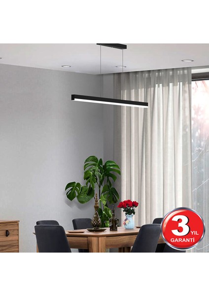 Hegza Lighting Magro 120CM - Ledli Sarkıt Lineer Modern LED Avize, Salon, Mutfak, Masa Üstü Avize