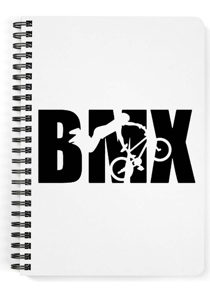 Zeron Tasarım Bmx Baskılı Spiralli Ahşap Kapaklı Defter 15X20 cm DFT5951