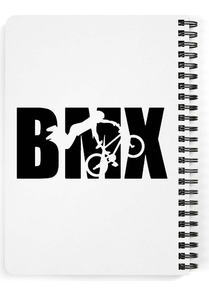 Zeron Tasarım Bmx Baskılı Spiralli Ahşap Kapaklı Defter 15X20 cm DFT5951