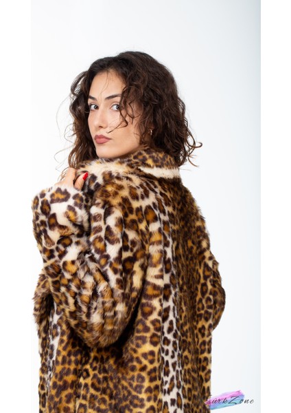 Kadın, Leopar, Ingiliz Yaka Cepli Tilki Kürk Manto fiyatları