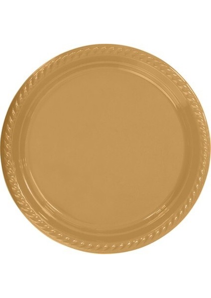 Altın Renk Plastik Tabak 22 25LI