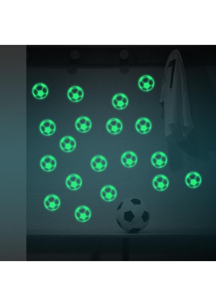 20X Futbol Karanlık Çıkartmalar Glow Duvar Çıkartması Noctilucent Yatak Odası Dekor Yeşil (Yurt Dışından) fırsatları