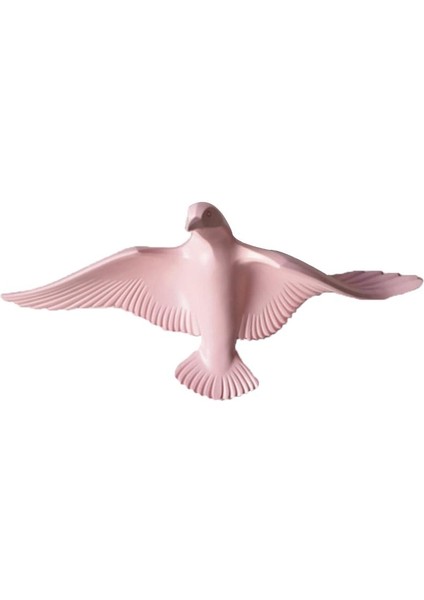 3D Duvar Sanatı Asılı Martı Kuşlar Heykeli Denizcilik Ev Odası Dekor Pembe D (Yurt Dışından)