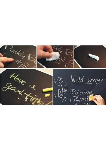 Dıy Aylık Kara Tahta Tebeşir Tahtası Blackboard Çıkarılabilir Vinil Duvar Çıkartması Sticker (Yurt Dışından) indirimleri