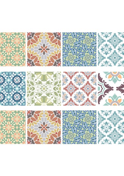 20 Adet Mozaik Duvar Kiremit Sticker Kat Ev Mutfak Yağ Geçirmez Çıkartması # 3 20X20 cm (Yurt Dışından) modelleri