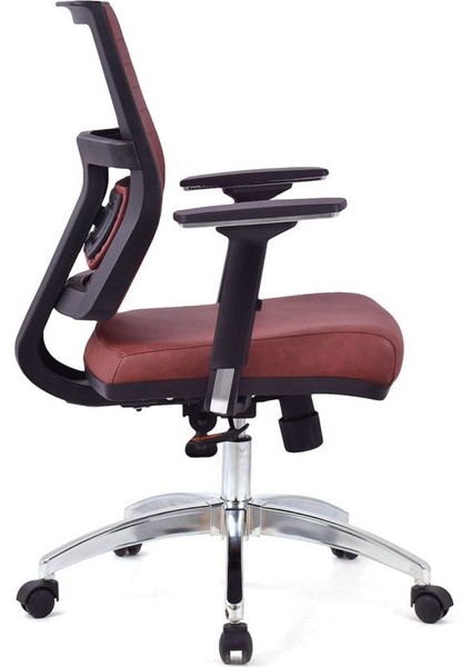 Koltukstilim Riva Bordo Krom Çalışma Koltuğu Ofis Koltuğu