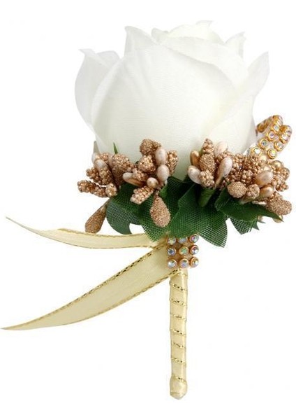 Sağdı Korsage Boutonniere Sağdıç ve Nedime Için El Yapımı Balo Partisi 7 Pcs (Yurt Dışından)