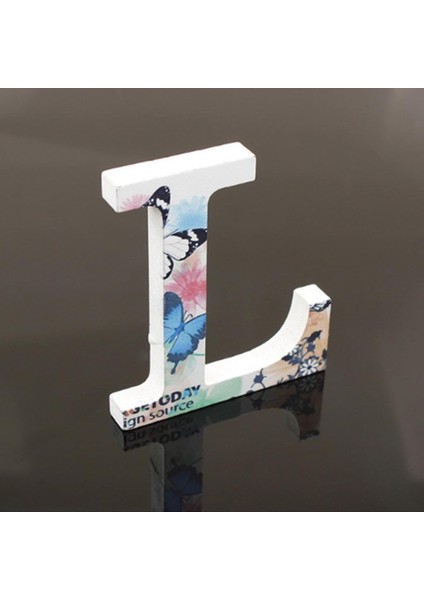 Kelebek Baskı Ahşap Alfabe Etters Bağımsız Kelimeler Süslemeleri Craft - L (Yurt Dışından) fiyatları