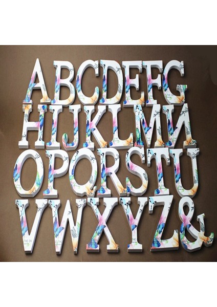 Ahşap Alfabe Zanaat Harfler Plak Ev Düğün Kreş Parti Dekorasyon G (Yurt Dışından) fiyatları