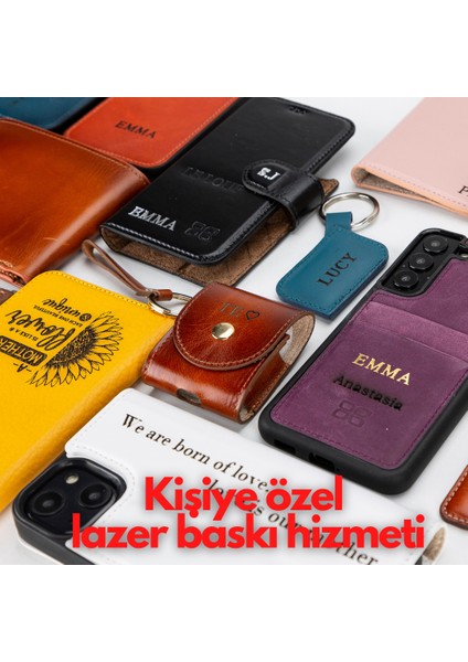 Bouletta Apple iPhone 14 Pro Max Uyumlu Deri Arka Kapak F360 RST2EF Taba