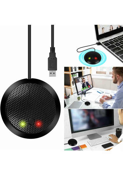 USB Konferansı Mikrofonu, 360 ° 10FT Pikap Aralığı ile USB Bilgisayar Mikrofonu (Yurt Dışından)