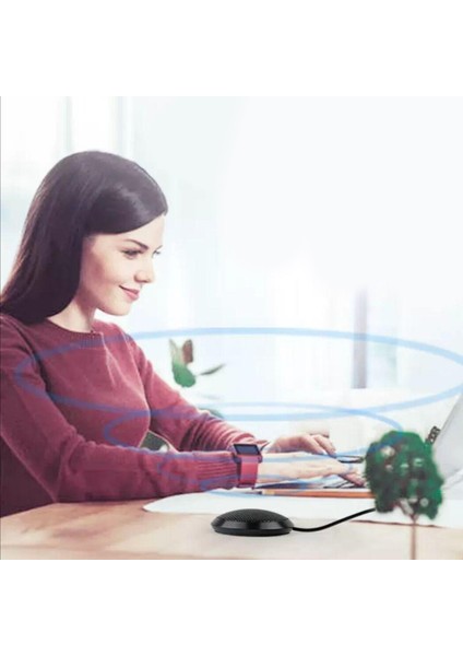 USB Konferansı Mikrofonu, 360 ° 10FT Pikap Aralığı ile USB Bilgisayar Mikrofonu (Yurt Dışından)