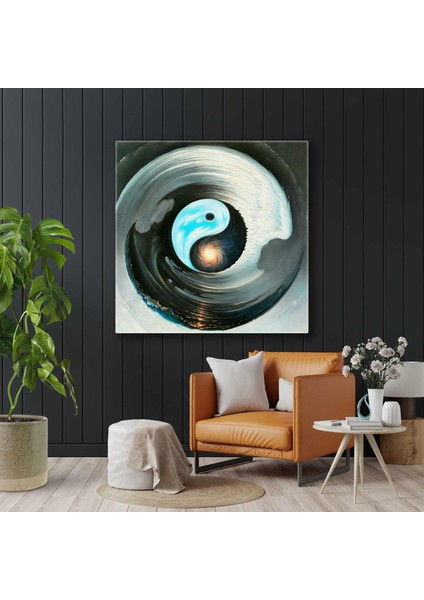 Ying Yang Hava Su Denge Kanvas Tablo