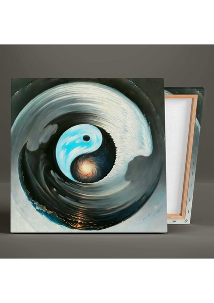 Ying Yang Hava Su Denge Kanvas Tablo