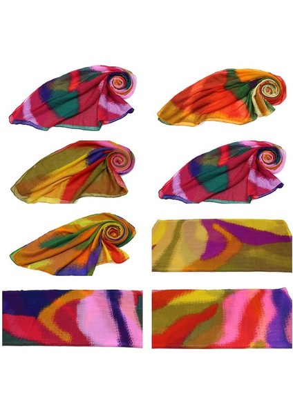 Gökkuşağı Eşarp Bali Ipliği Pamuklu Keten Şal Kadın Plaj Sarma Hala Başörtüsü (Yurt Dışından) fiyatları