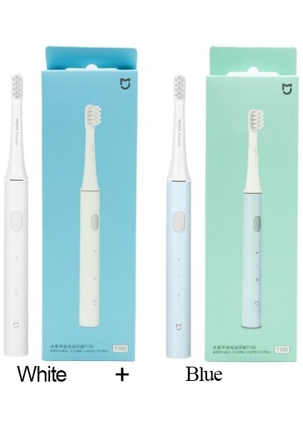 Mijia T100 USB Şarj Sonic Elektrikli Diş Fırçası Sonic Su Geçirmez Yedek Ipx7 Başlıkları (Yurt Dışından)