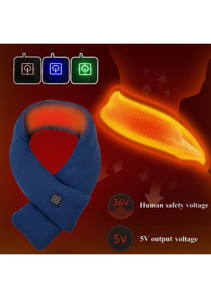 Isıtma Eşarp USB Kışın Sıcak Servikal Elektrik Eşarp (Yurt Dışından)