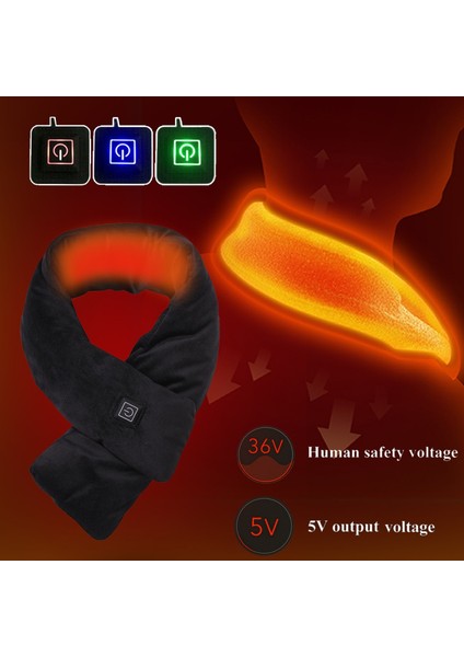 Isıtma Eşarp USB Kışın Sıcak Servikal Elektrik Eşarp (Yurt Dışından)