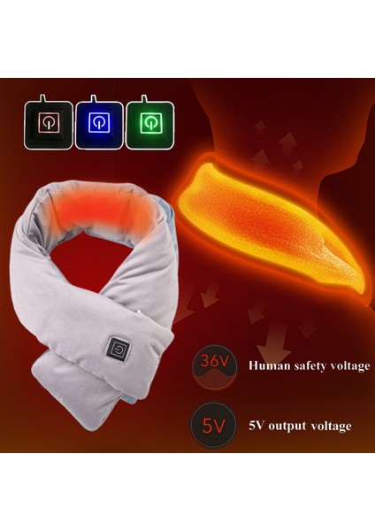 Isıtma Eşarp USB Kışın Sıcak Servikal Elektrik Eşarp (Yurt Dışından)