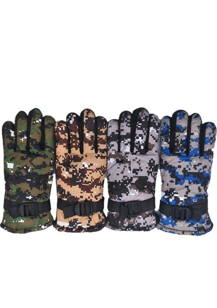 Çocuk Eldivenleri Polar Sıcak Kamuflaj Eldivenleri Moda Kalınlaşma Kayak Açık Eklemler (Yurt Dışından) fiyatları