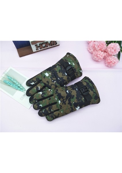 Çocuk Eldivenleri Polar Sıcak Kamuflaj Eldivenleri Moda Kalınlaşma Kayak Açık Eklemler (Yurt Dışından) fırsatları